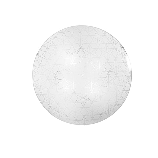 Plafoniera ESAGRAM in vetro bianco 50 cm. Ø