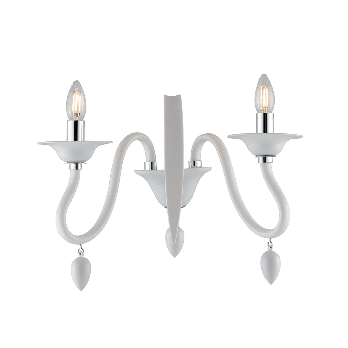 Applique ESTEFAN in acrilico bianco 2 punti luce