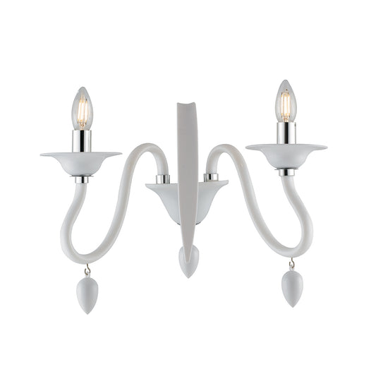 Applique ESTEFAN in acrilico bianco 2 punti luce