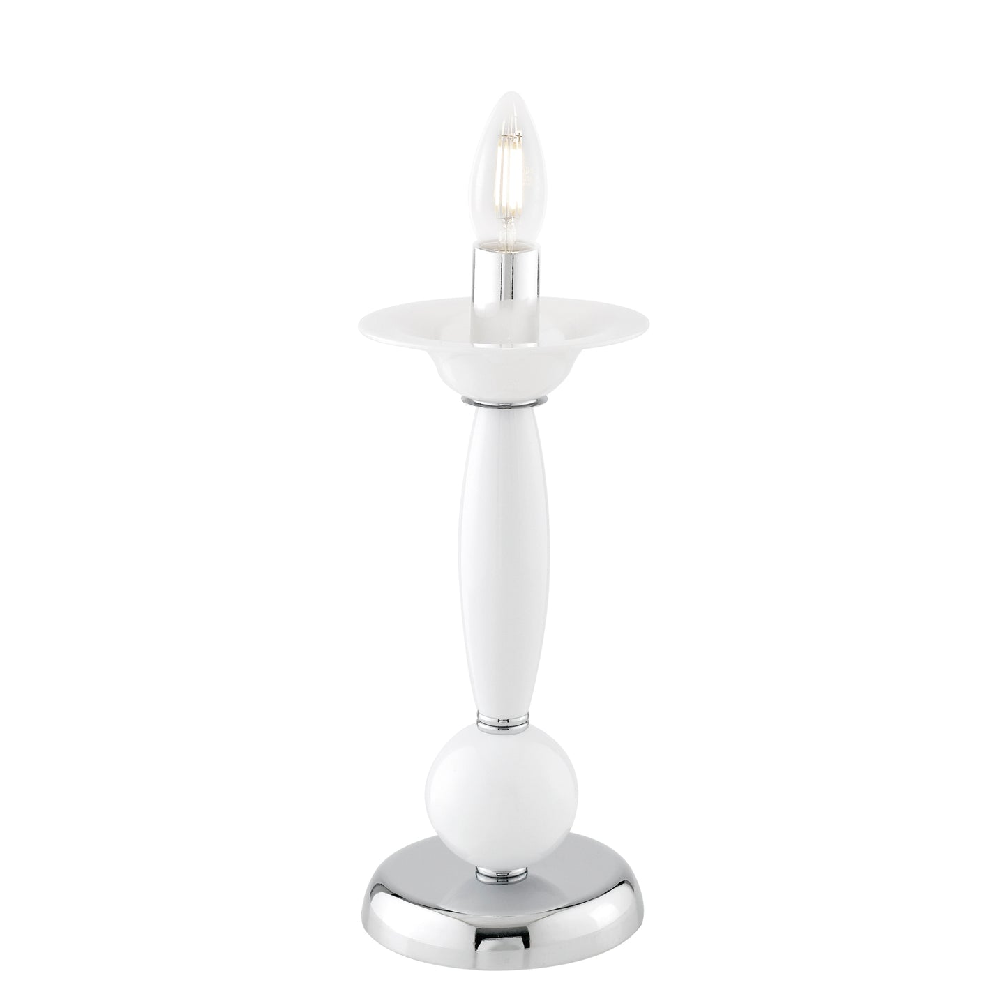 Lampada da tavolo ESTEFAN in acrilico bianco