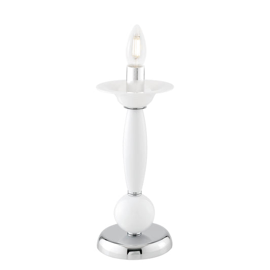 Lampada da tavolo ESTEFAN in acrilico bianco