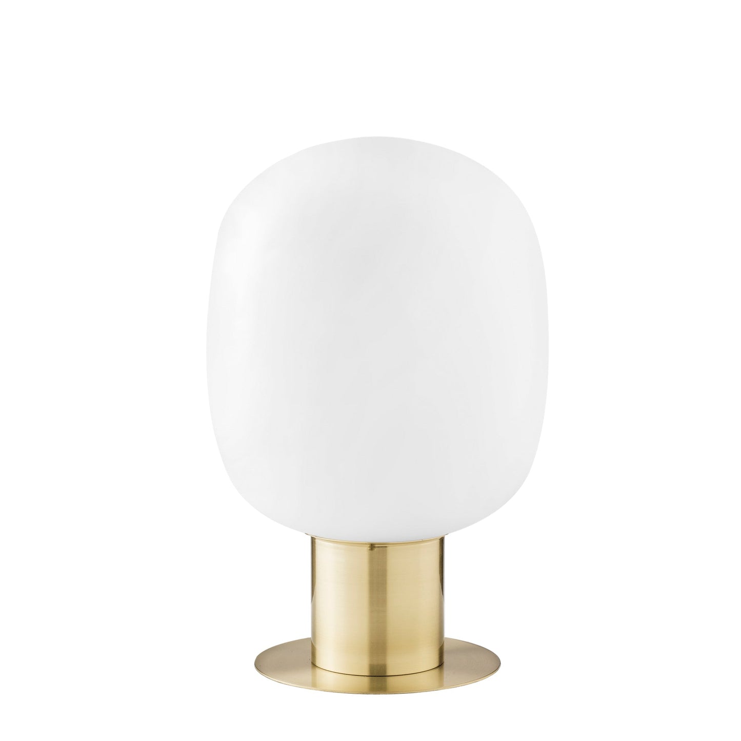 Lampada da tavolo FELLINI in metallo oro con diffusore in vetro 30 cm.