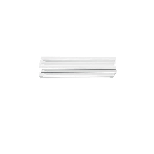 Applique FLOW rettangolare in gesso verniciabile con luce biemissione.