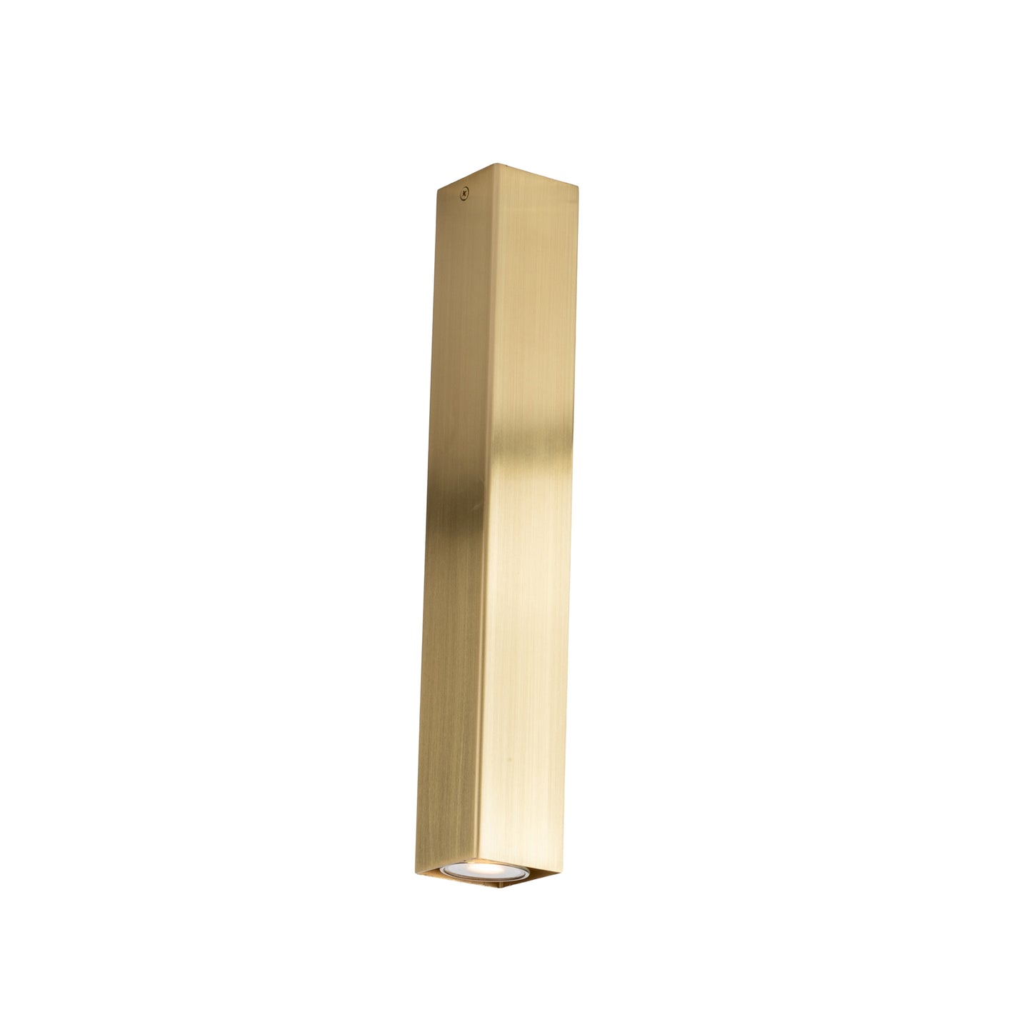 Plafoniera FLUKE quadrata in metallo oro 40 cm.