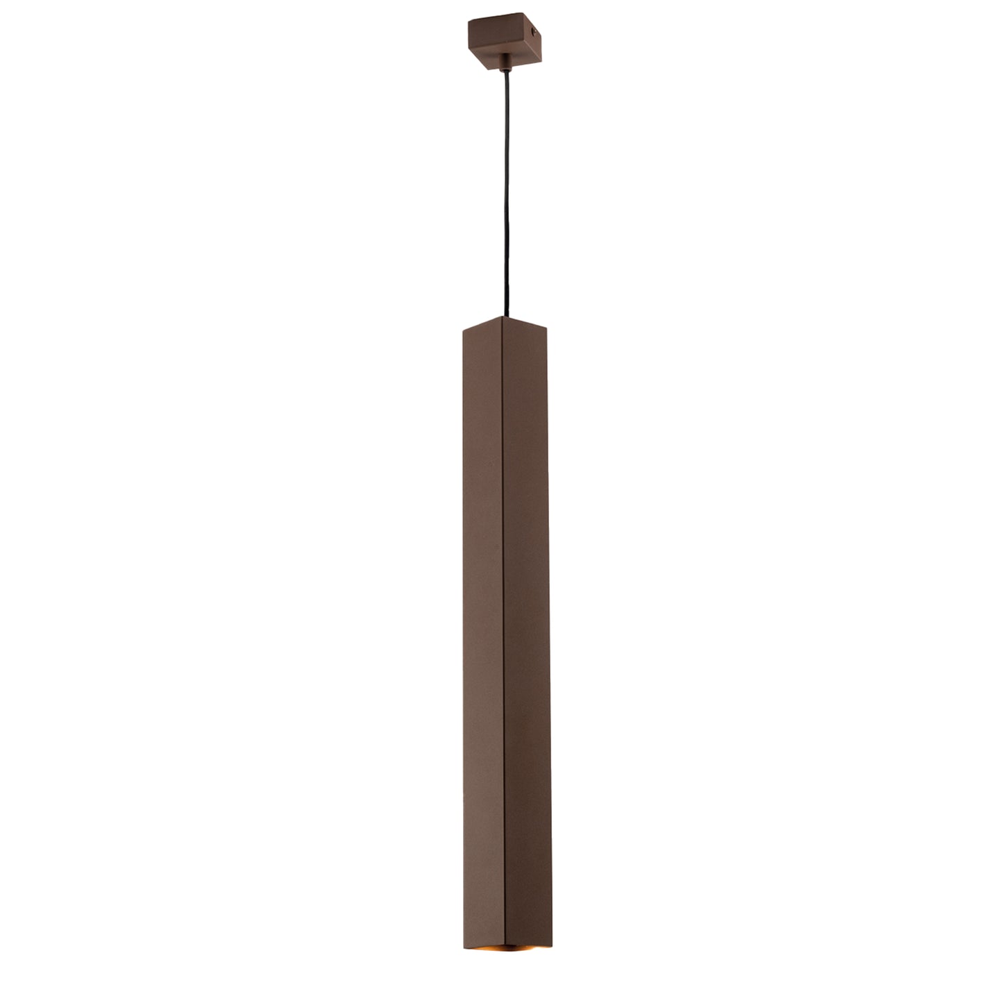 Sospensione FLUKE quadrata in metallo bronzo 60 cm.