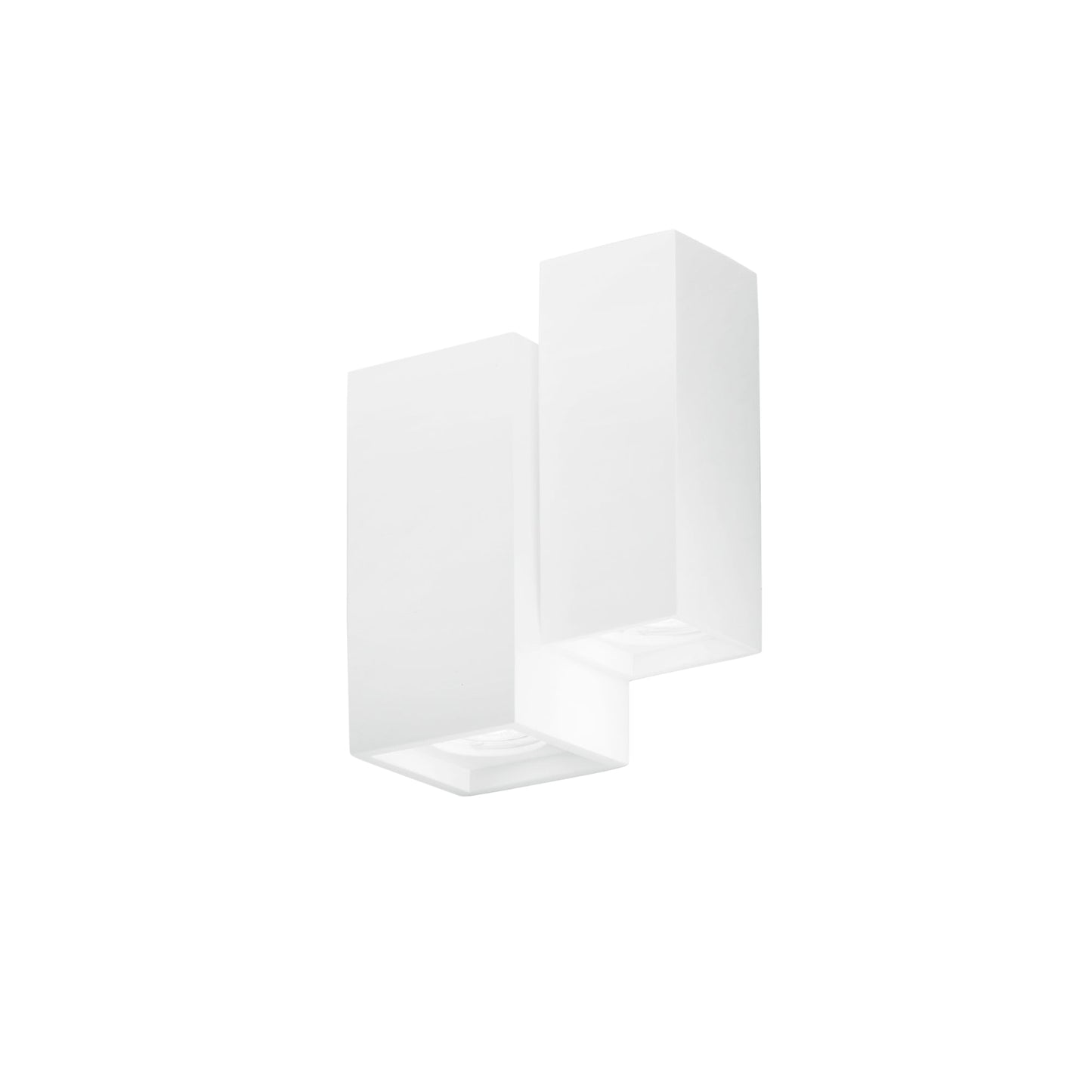 Applique FOSTER in gesso bianco verniciabile con quattro punti luce