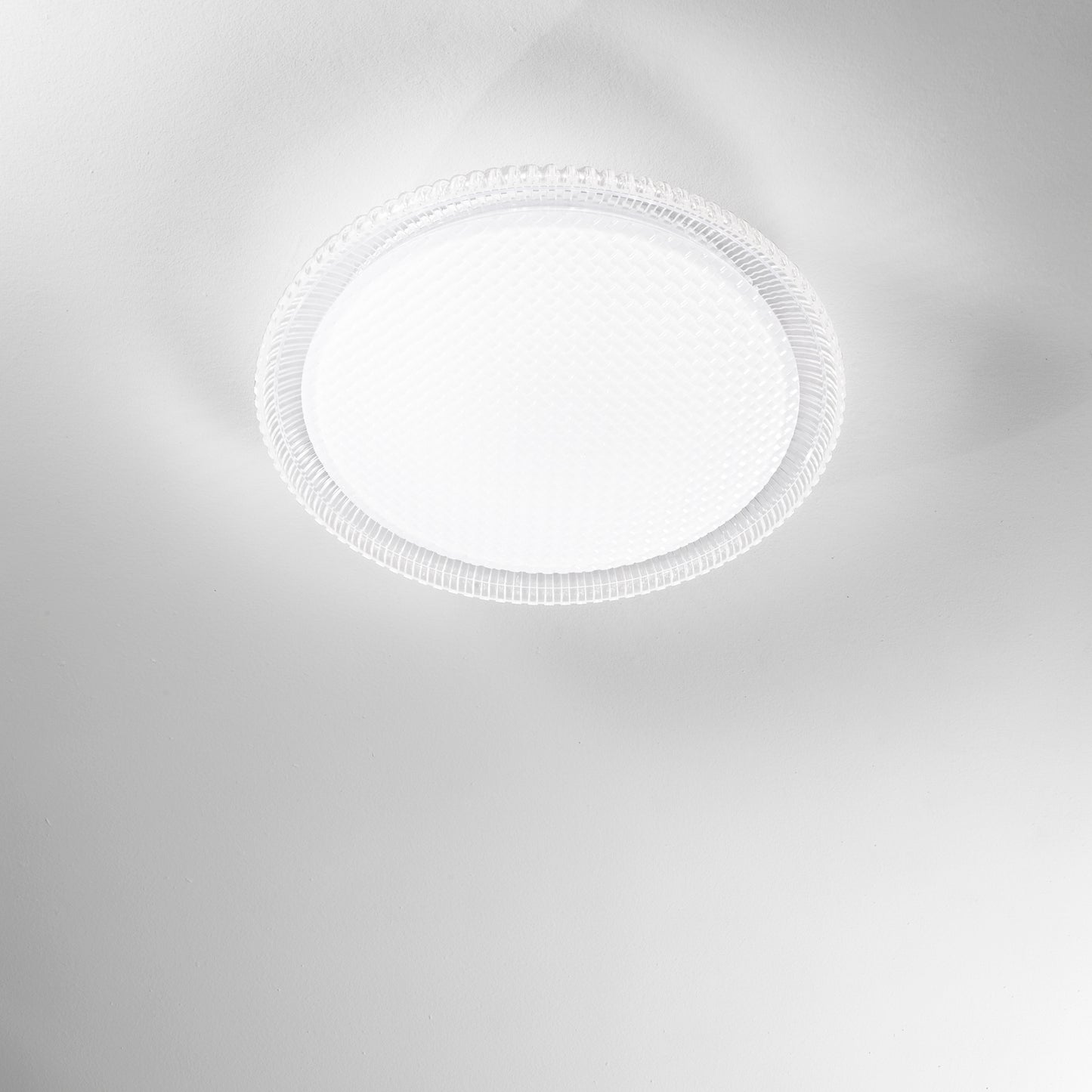Plafoniera LED FROZEN in metallo e acrilico bianco CCT