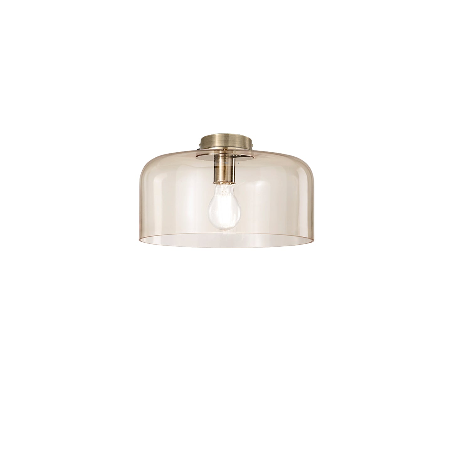 Plafoniera GIBUS in vetro ambrato 30 cm. Ø