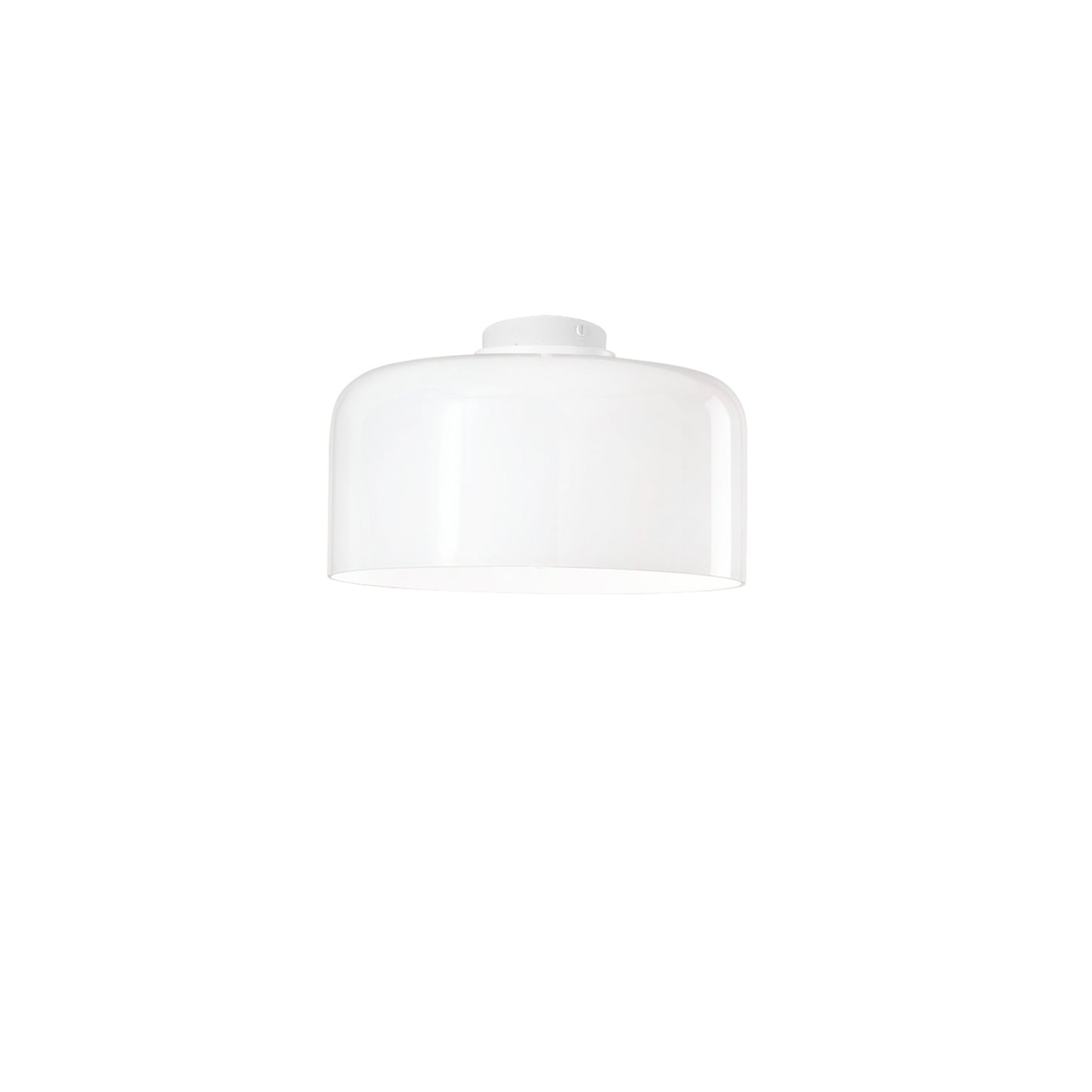 Plafoniera GIBUS in vetro bianco 30 cm. Ø