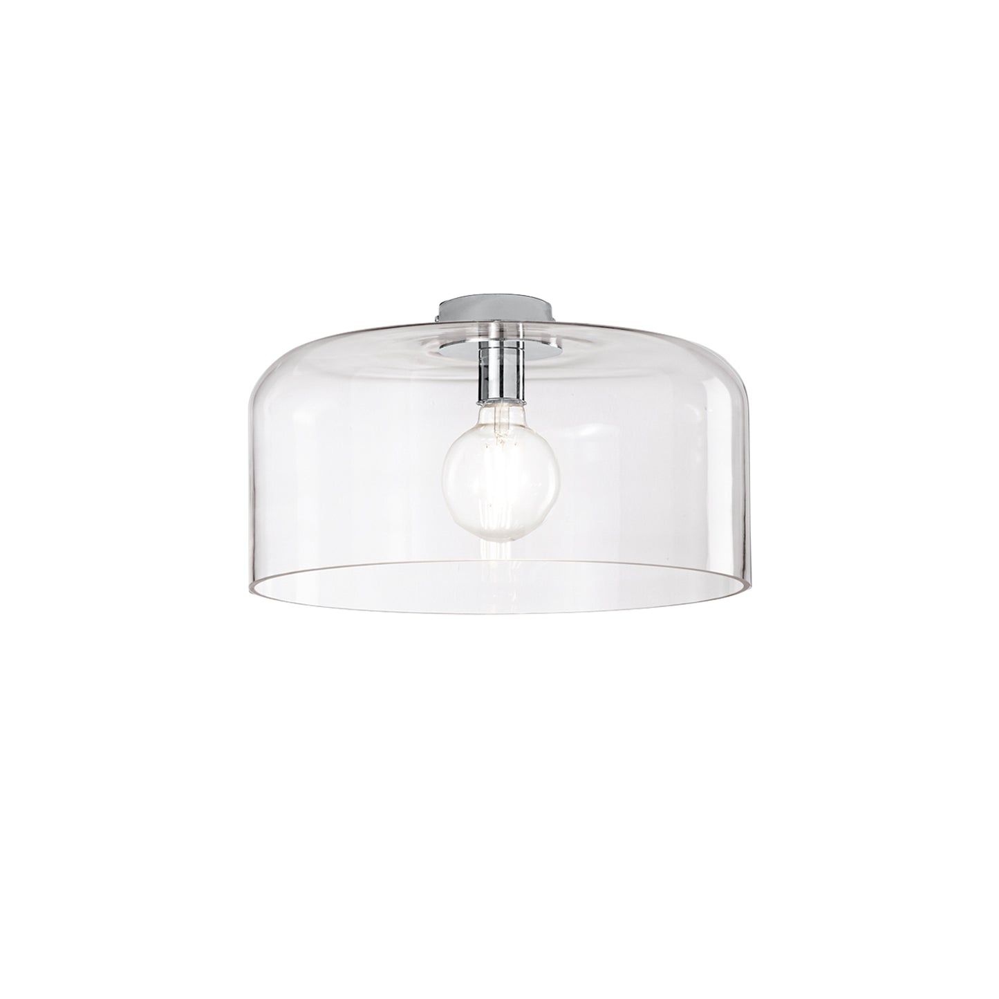 Plafoniera GIBUS in vetro trasparente 40 cm. Ø