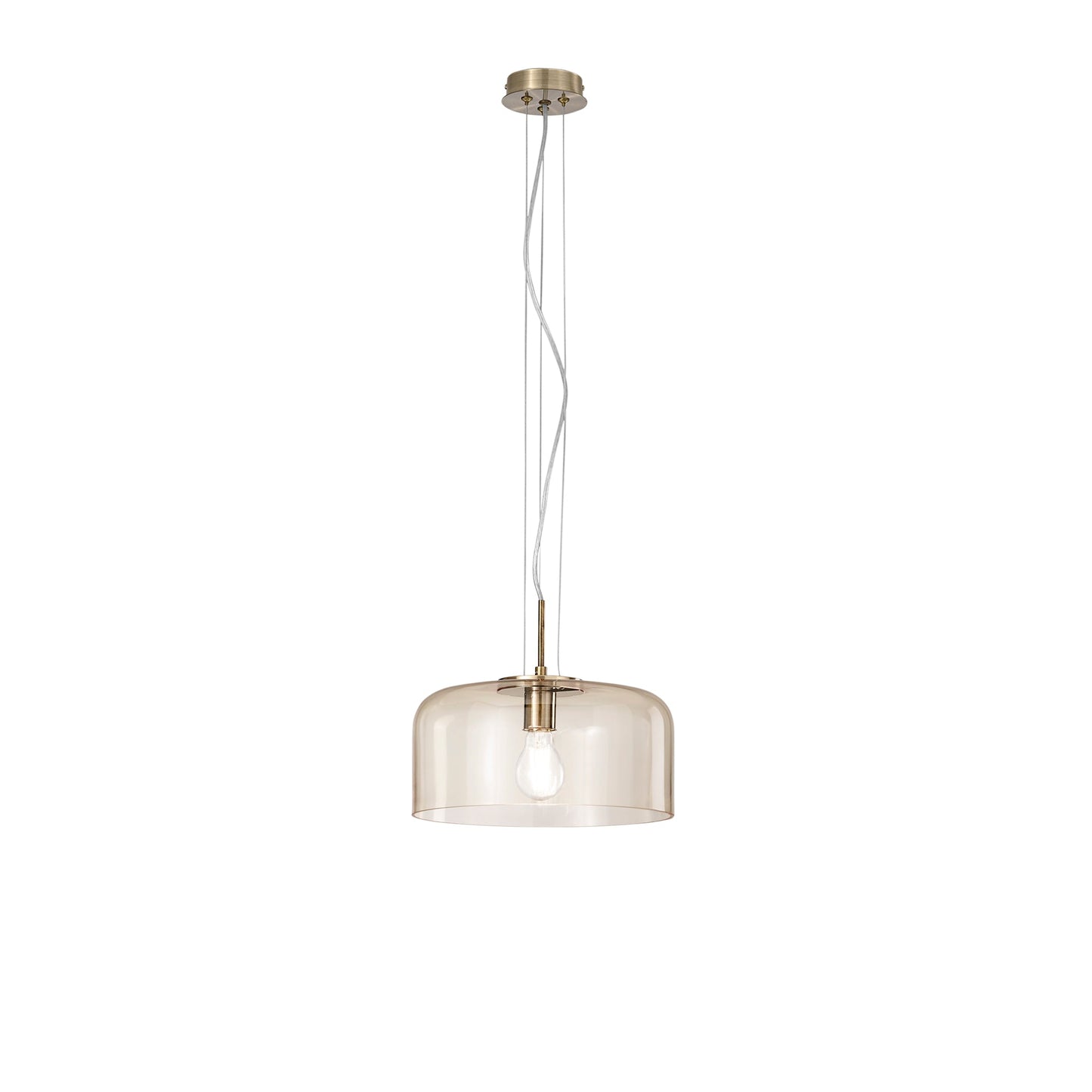 Sospensione GIBUS in vetro ambrato 30 cm. Ø
