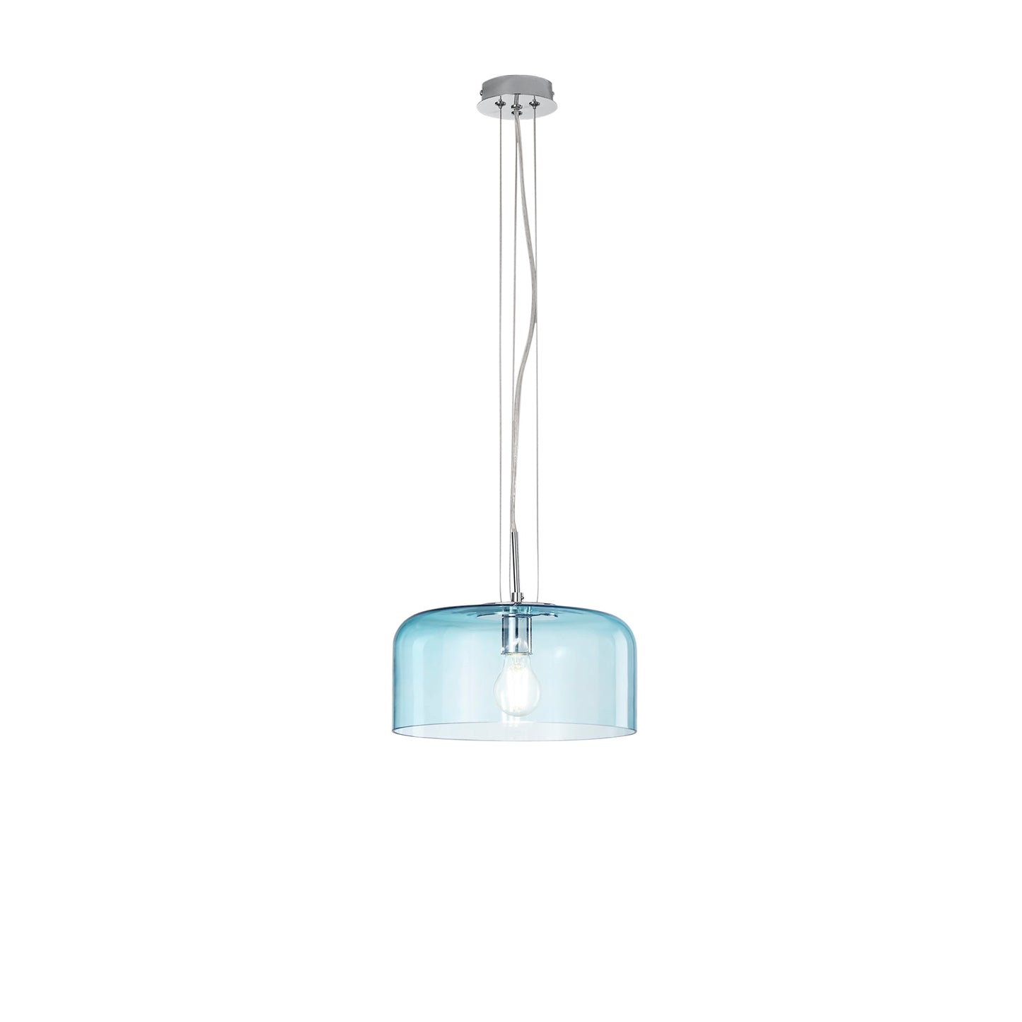 Sospensione GIBUS in vetro blu 30 cm. Ø