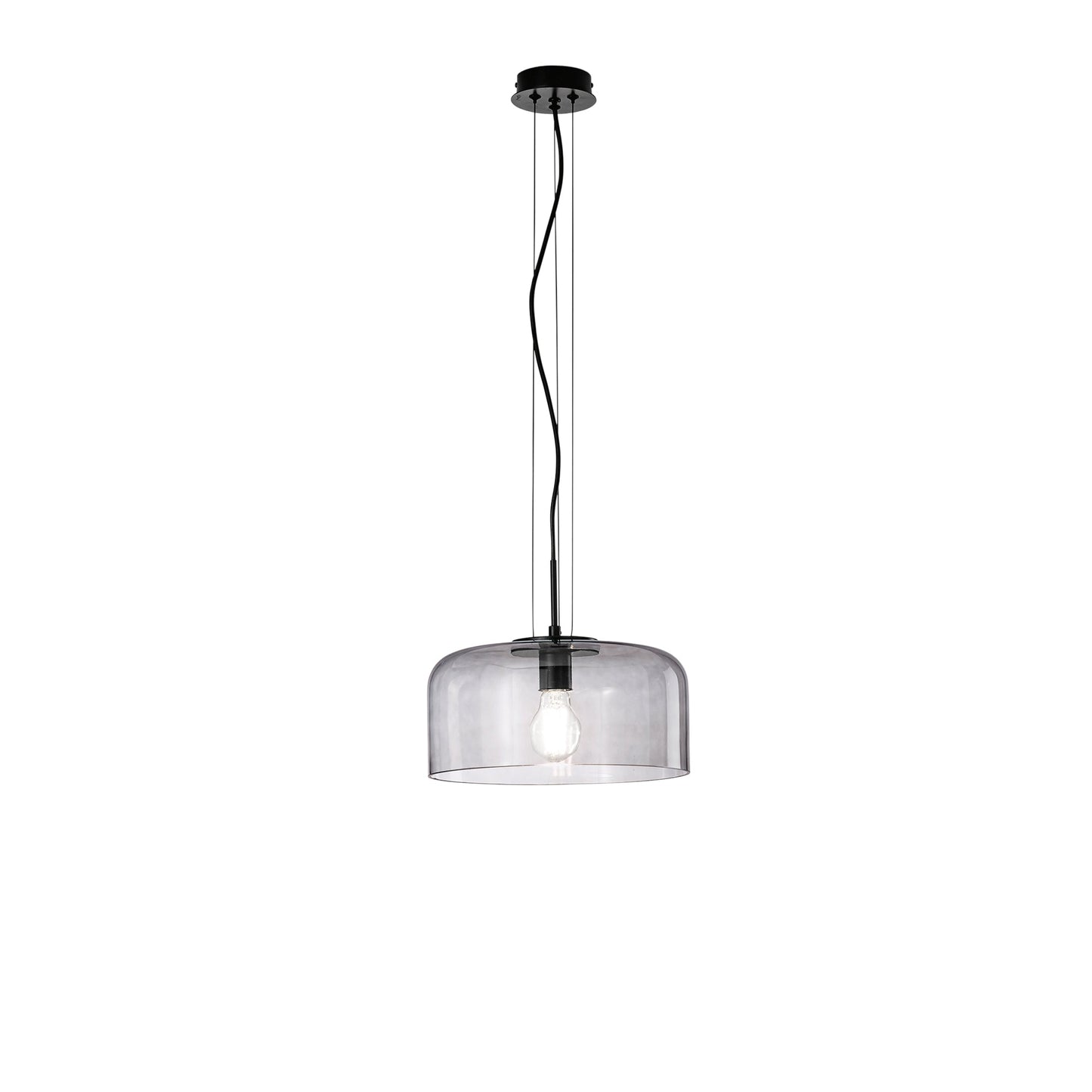Sospensione GIBUS in vetro grigio 30 cm. Ø