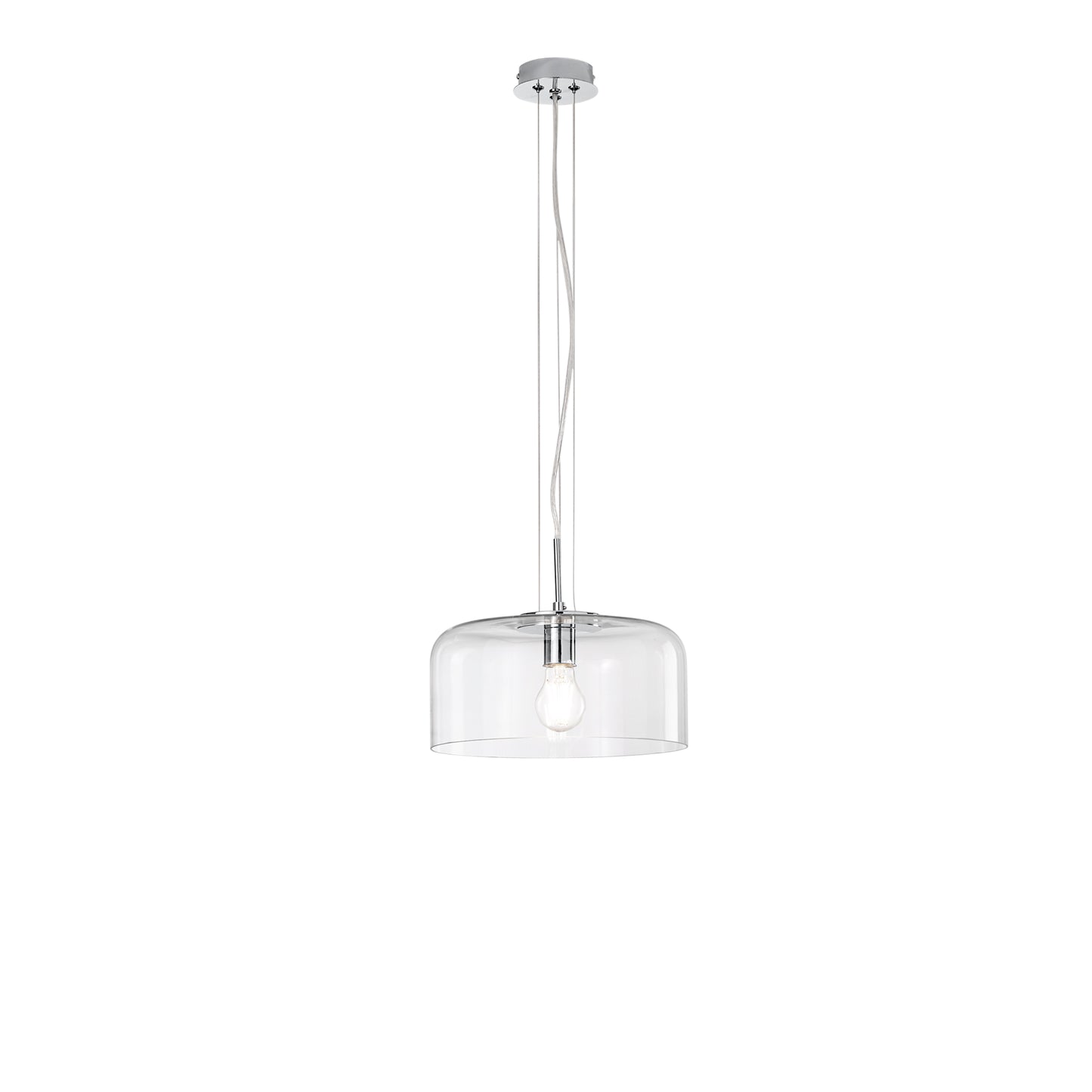 Sospensione GIBUS in vetro trasparente 30 cm. Ø