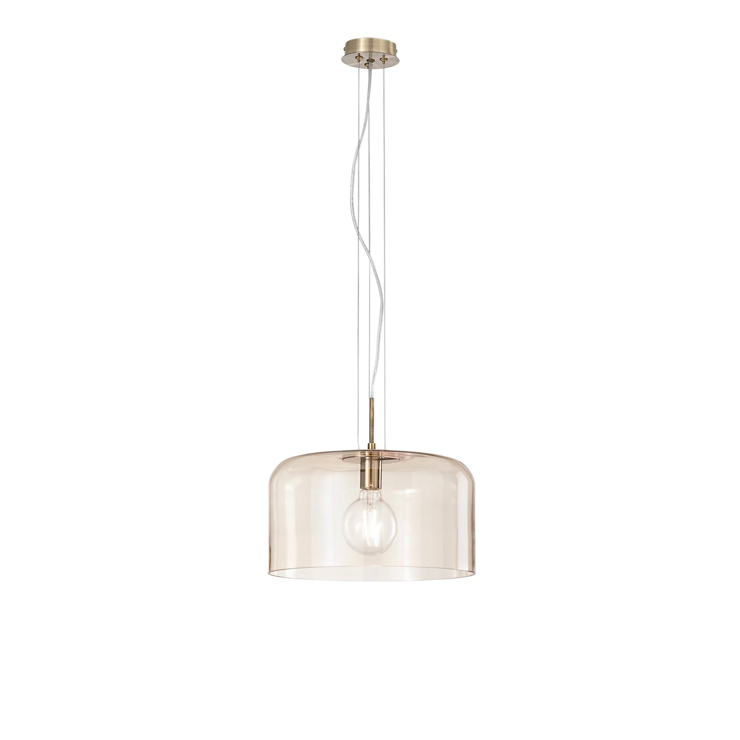 Sospensione GIBUS in vetro ambrato 35 cm. Ø