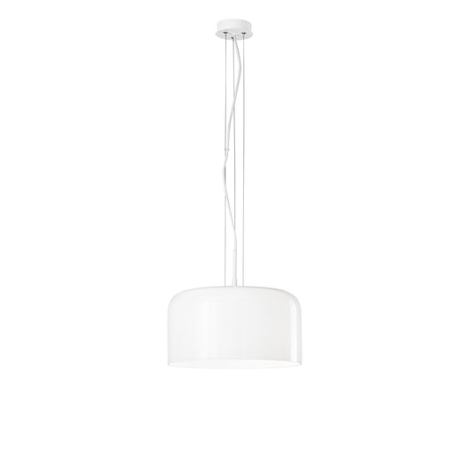 Sospensione GIBUS in vetro bianco 35 cm. Ø