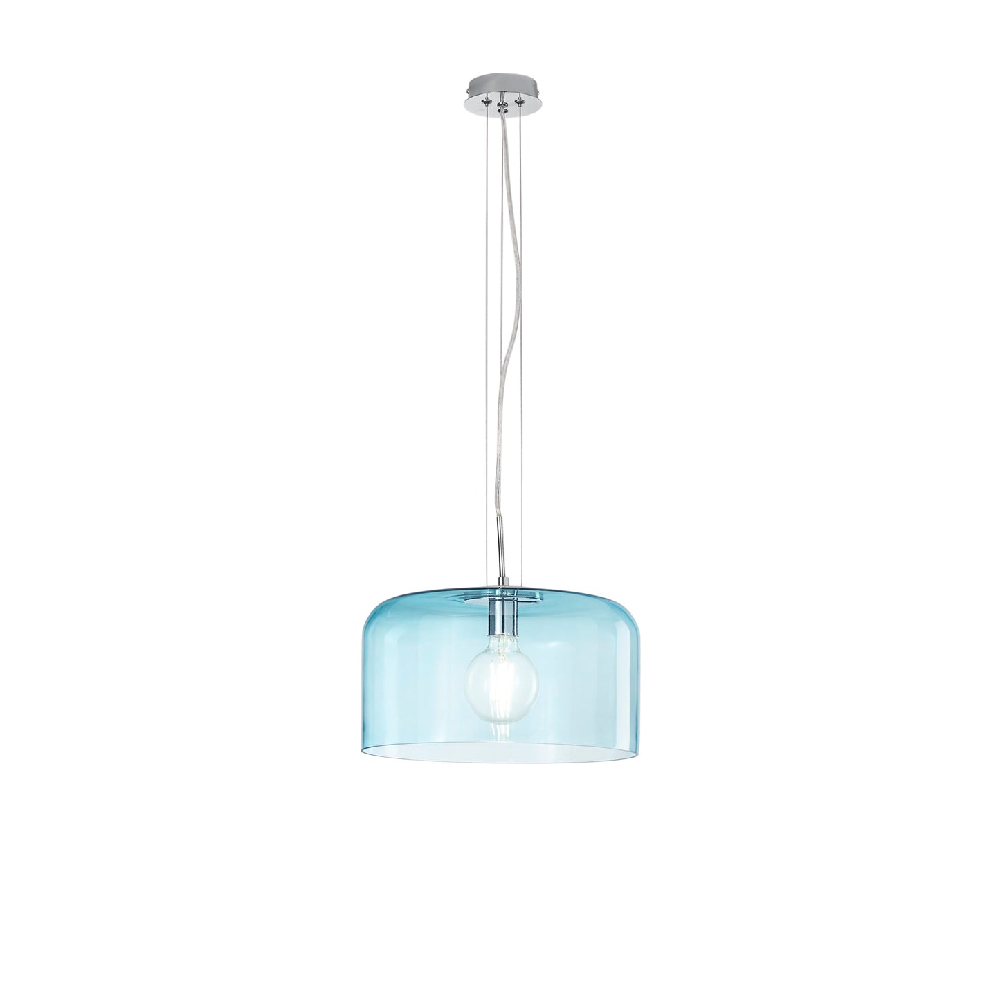 Sospensione GIBUS in vetro blu 35 cm. Ø
