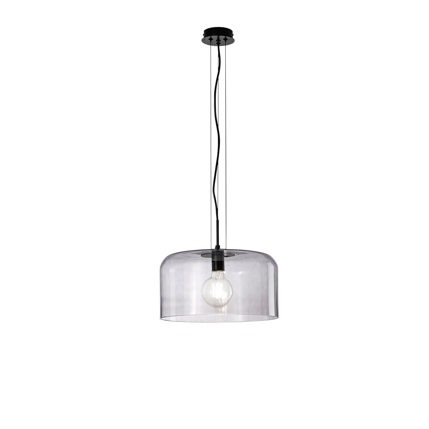 Sospensione GIBUS in vetro grigio 35 cm. Ø