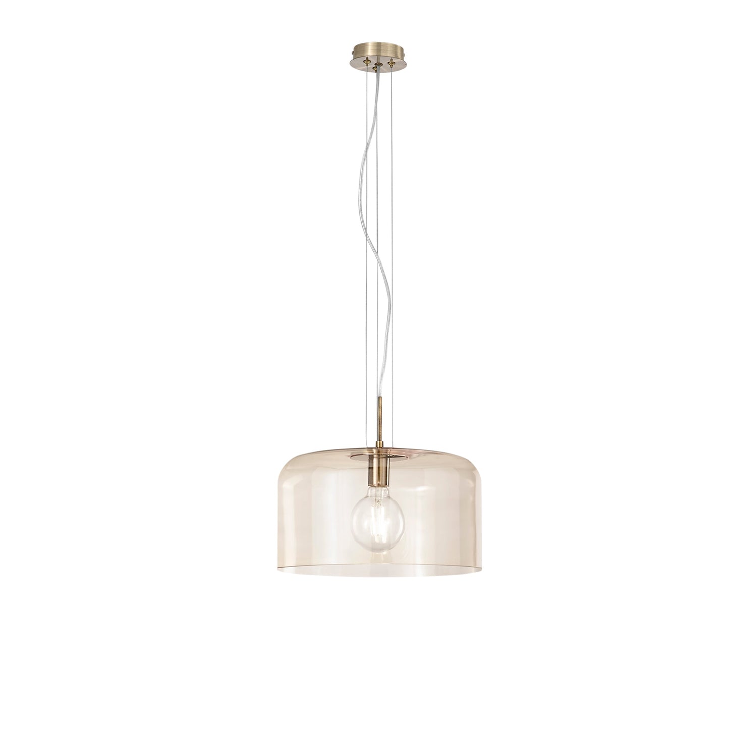 Sospensione GIBUS in vetro ambrato 40 cm. Ø
