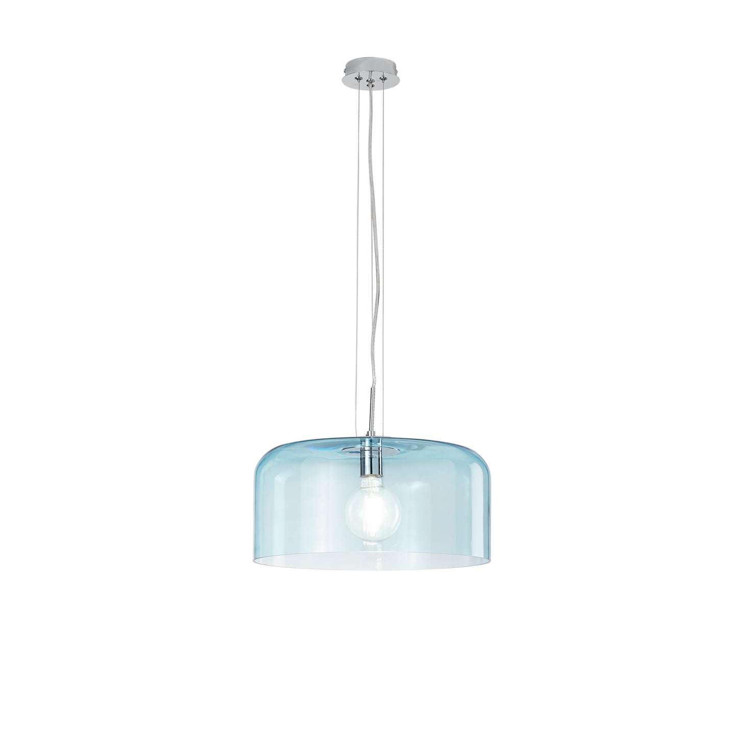 Sospensione GIBUS in vetro blu 40 cm. Ø