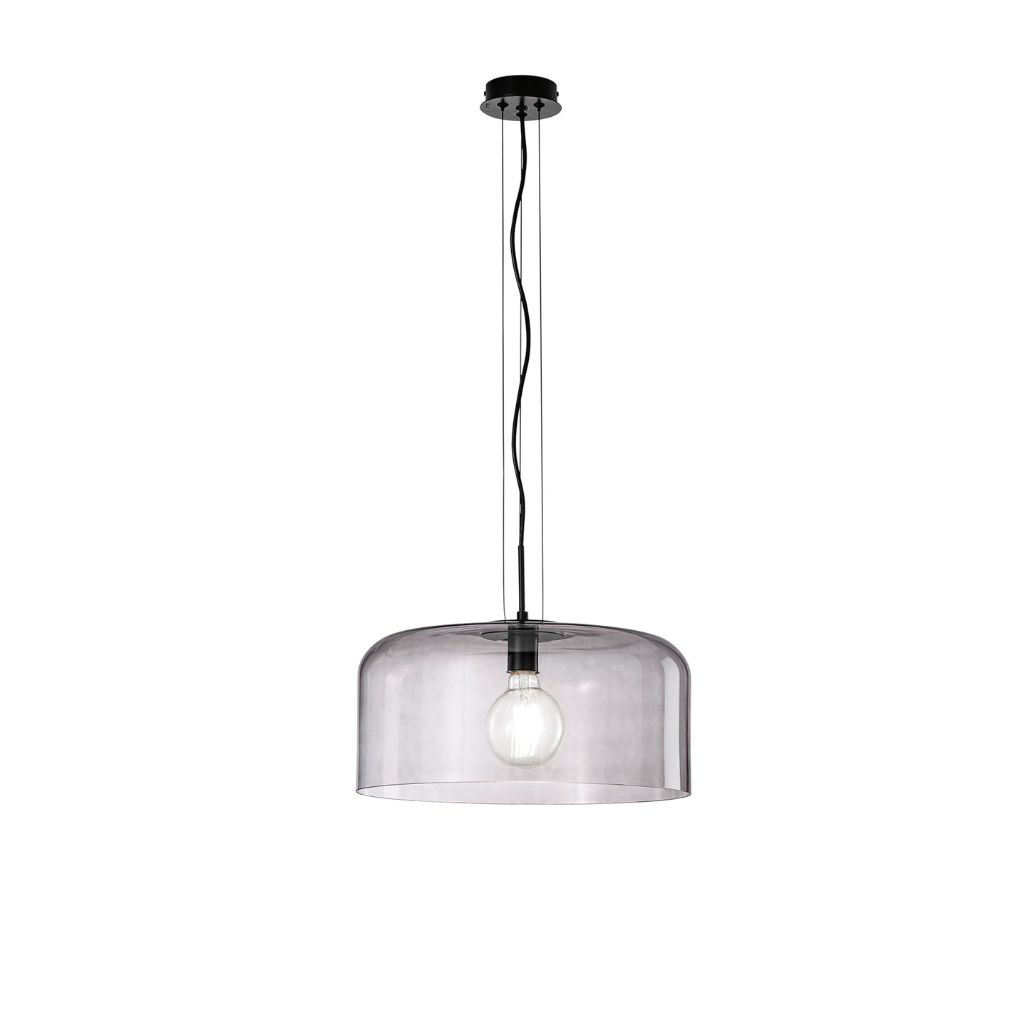 Sospensione GIBUS in vetro grigio 40 cm. Ø