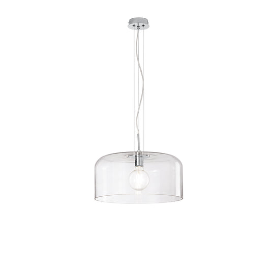 Sospensione GIBUS in vetro trasparente 40 cm. Ø