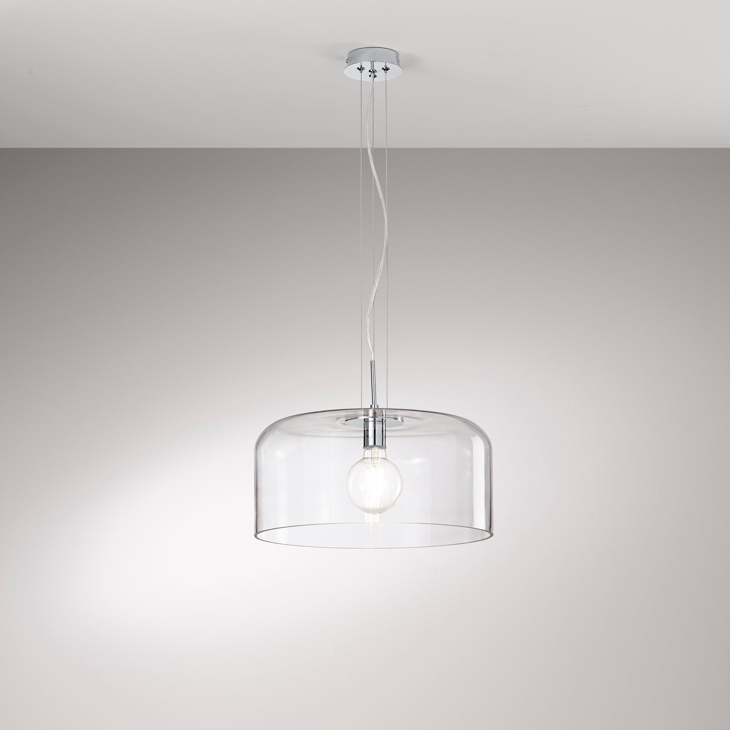 Sospensione GIBUS in vetro trasparente 40 cm. Ø