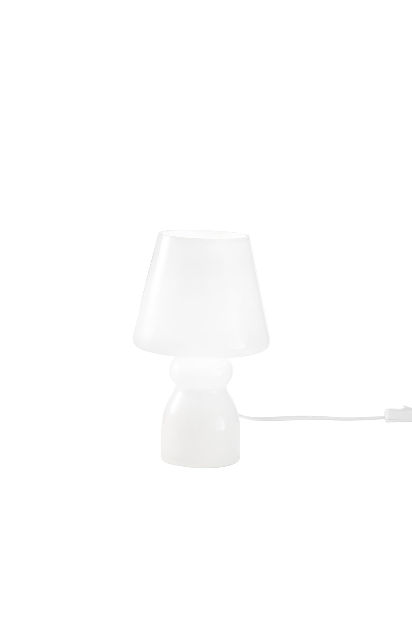 Lumetto Gleam in vetro bianco