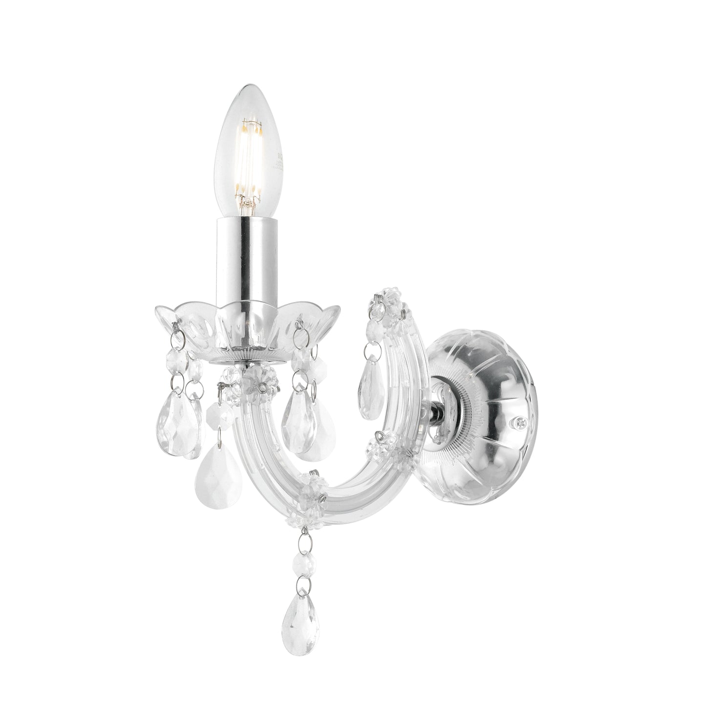 Applique HOUSTON in acrilico trasparente