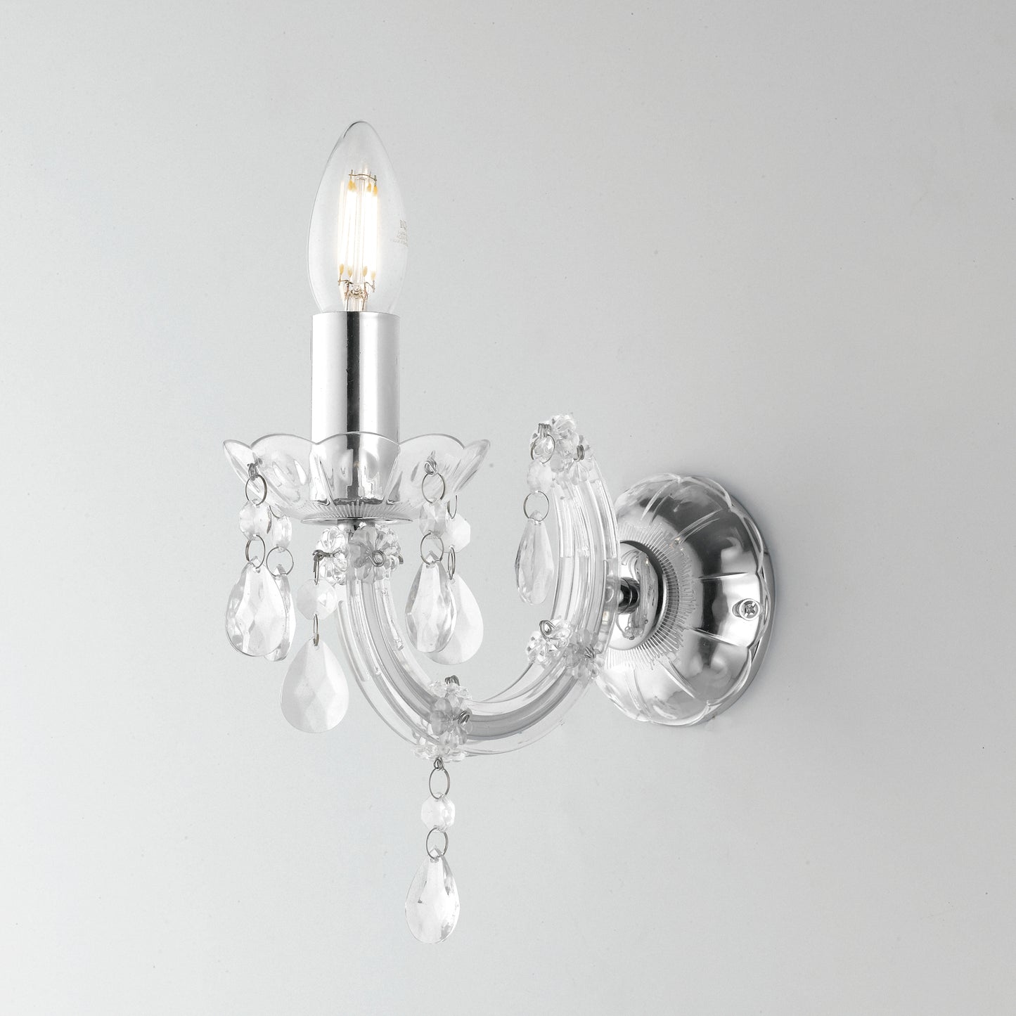 Applique HOUSTON in acrilico trasparente