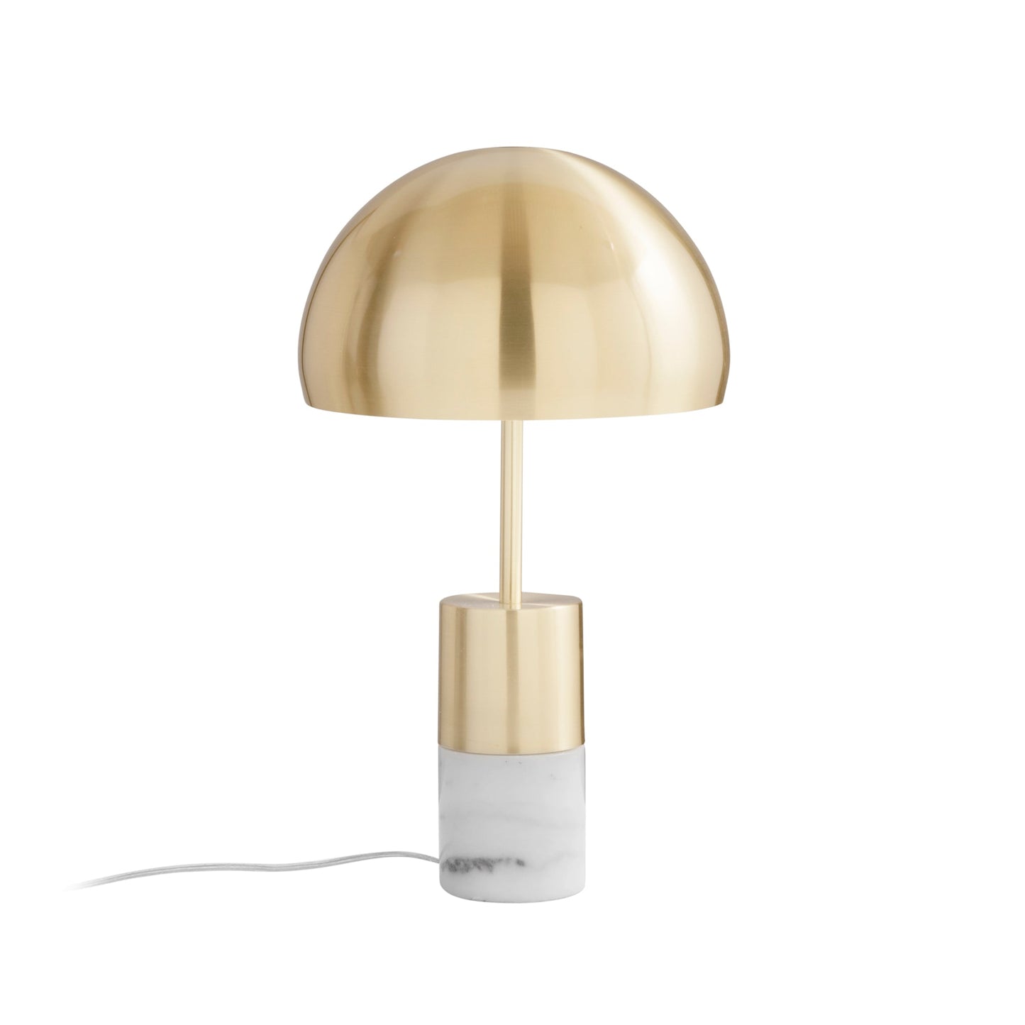Lampada da tavolo IGEA in metallo oro con base marmo