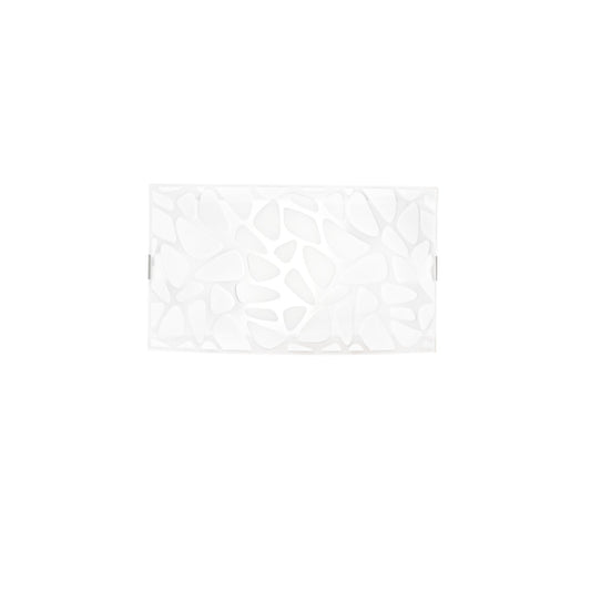 Applique ISLAND in vetro decorato con ganci cromo