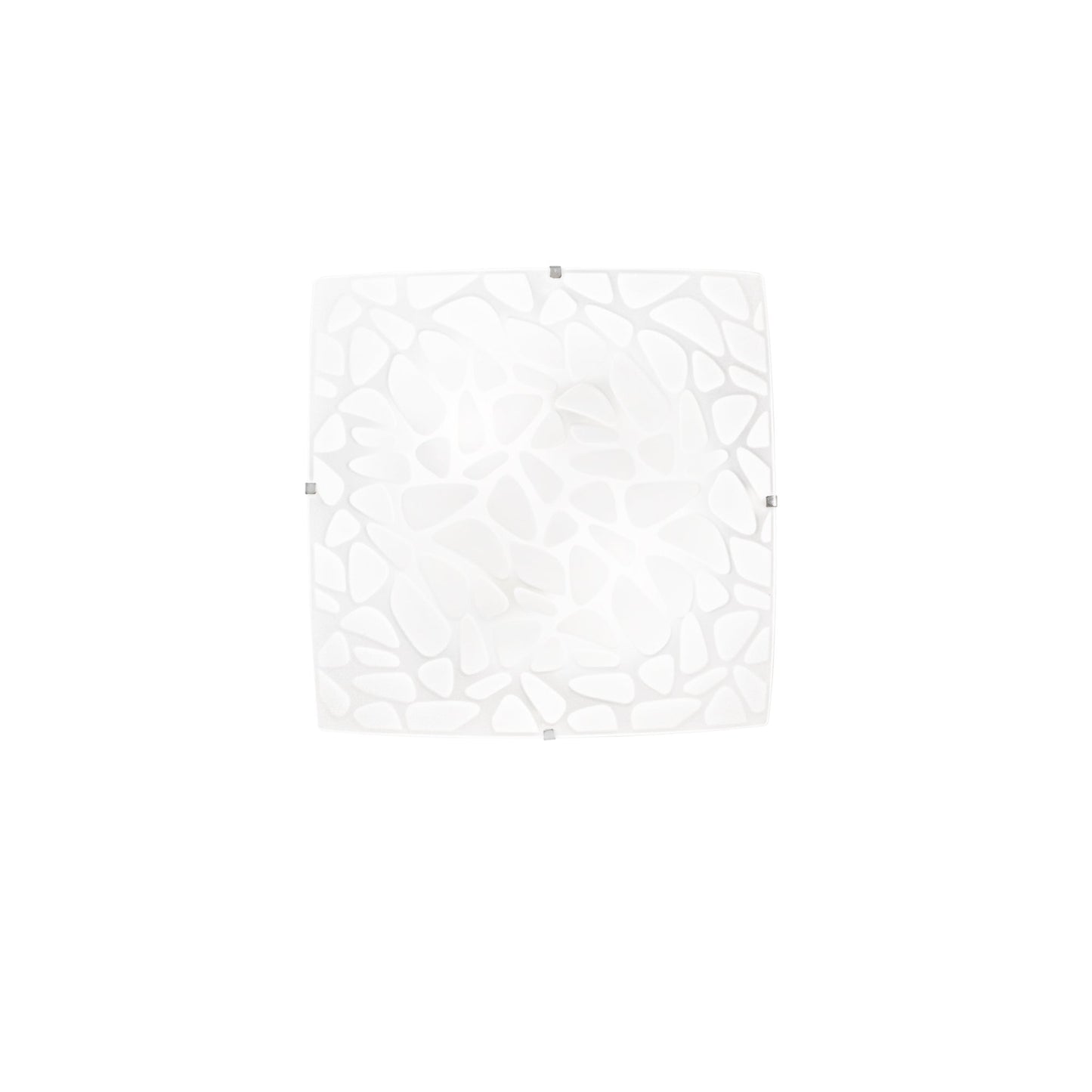 Plafoniera ISLAND in vetro decorato con ganci cromo 30cm