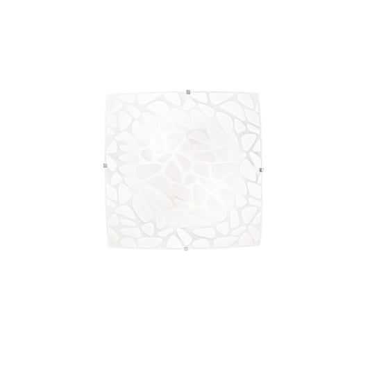 Plafoniera ISLAND in vetro decorato con ganci cromo 30cm