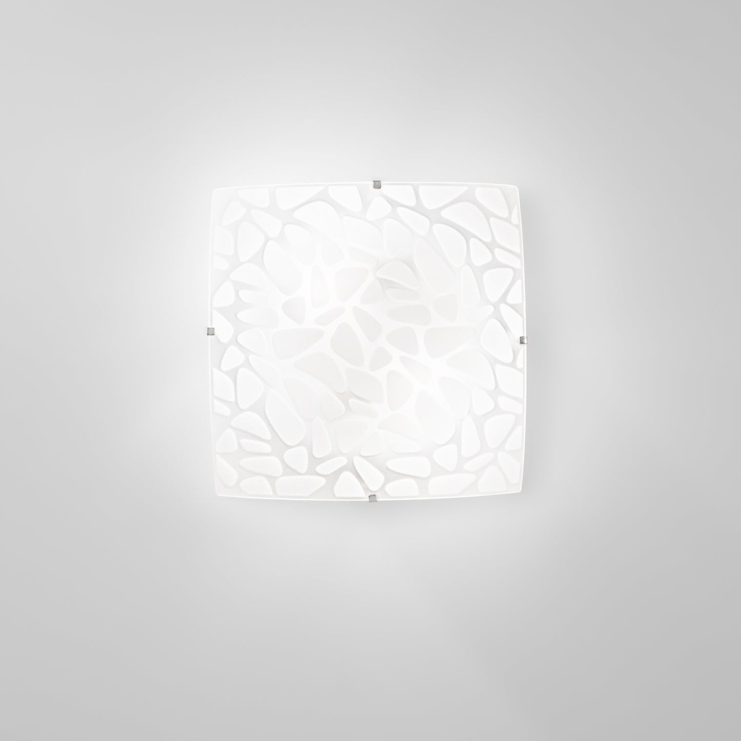 Plafoniera ISLAND in vetro decorato con ganci cromo 30cm