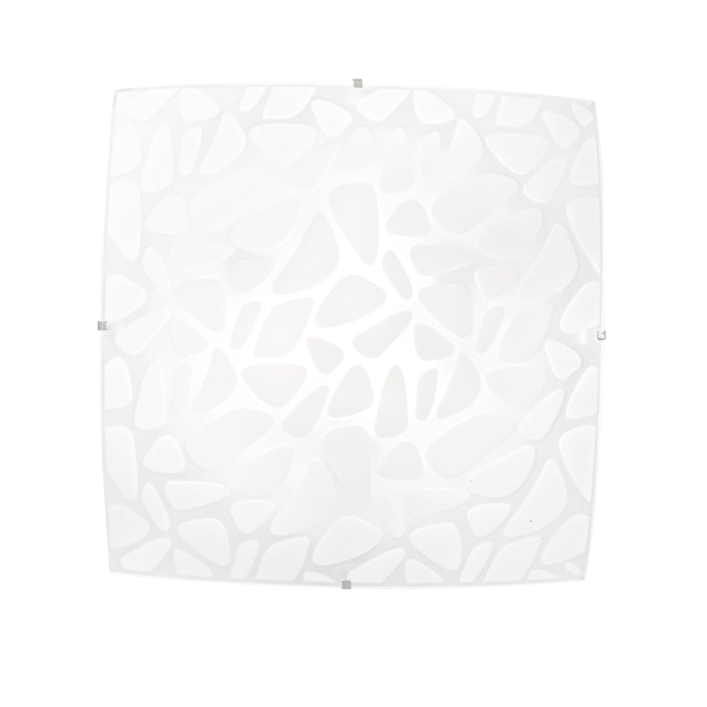 Plafoniera ISLAND in vetro decorato con ganci cromo 40cm