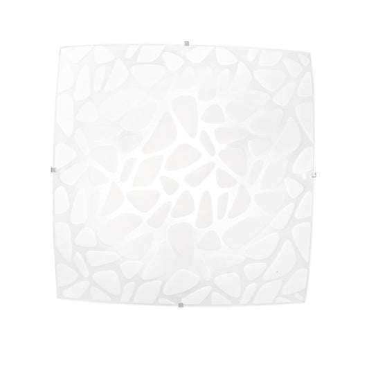 Plafoniera ISLAND in vetro decorato con ganci cromo 40cm