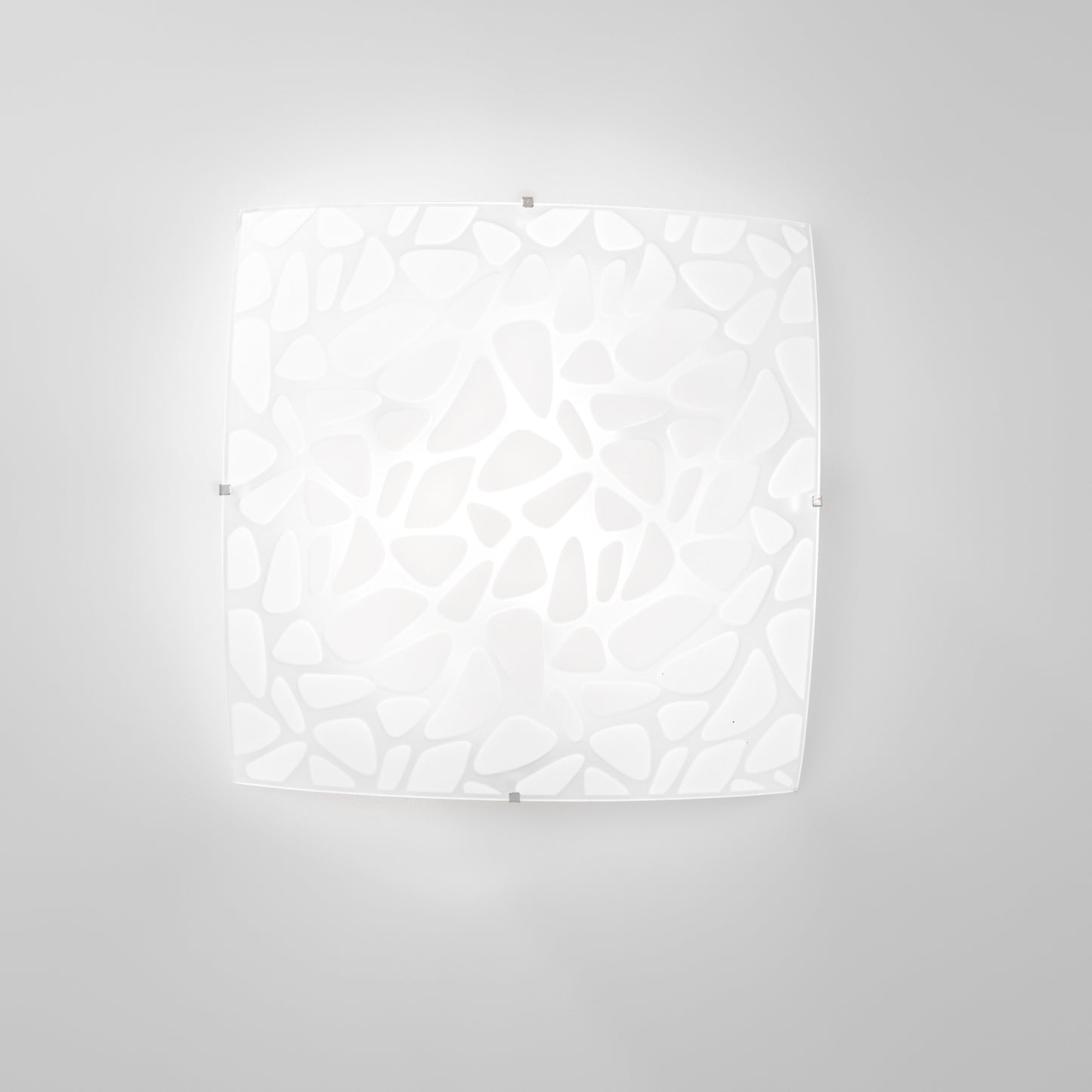 Plafoniera ISLAND in vetro decorato con ganci cromo 40cm