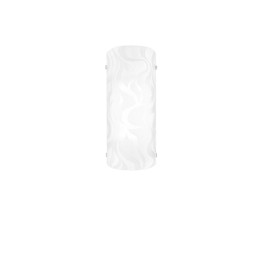 Applique LED JASMINE in vetro bianco 26 cm. H