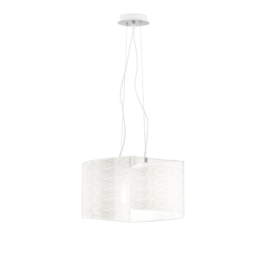 Sospensione JOYCE in vetro bianco 45 cm.