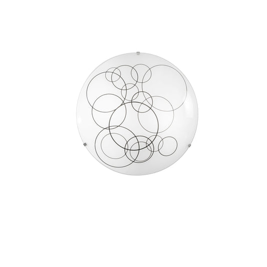 Plafoniera KARMA in vetro bianco 30 cm. Ø
