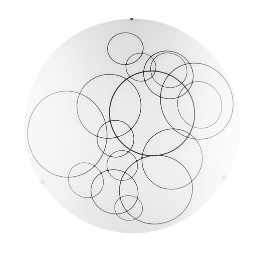 Plafoniera KARMA in vetro bianco 50 cm. Ø