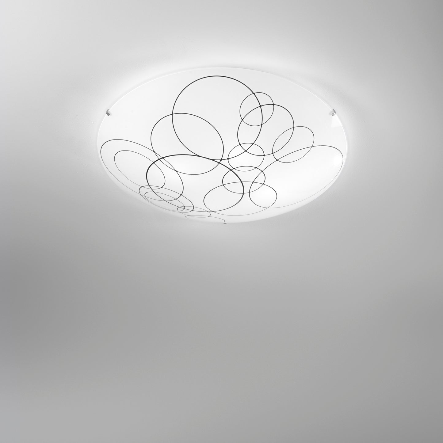 Plafoniera KARMA in vetro bianco 50 cm. Ø