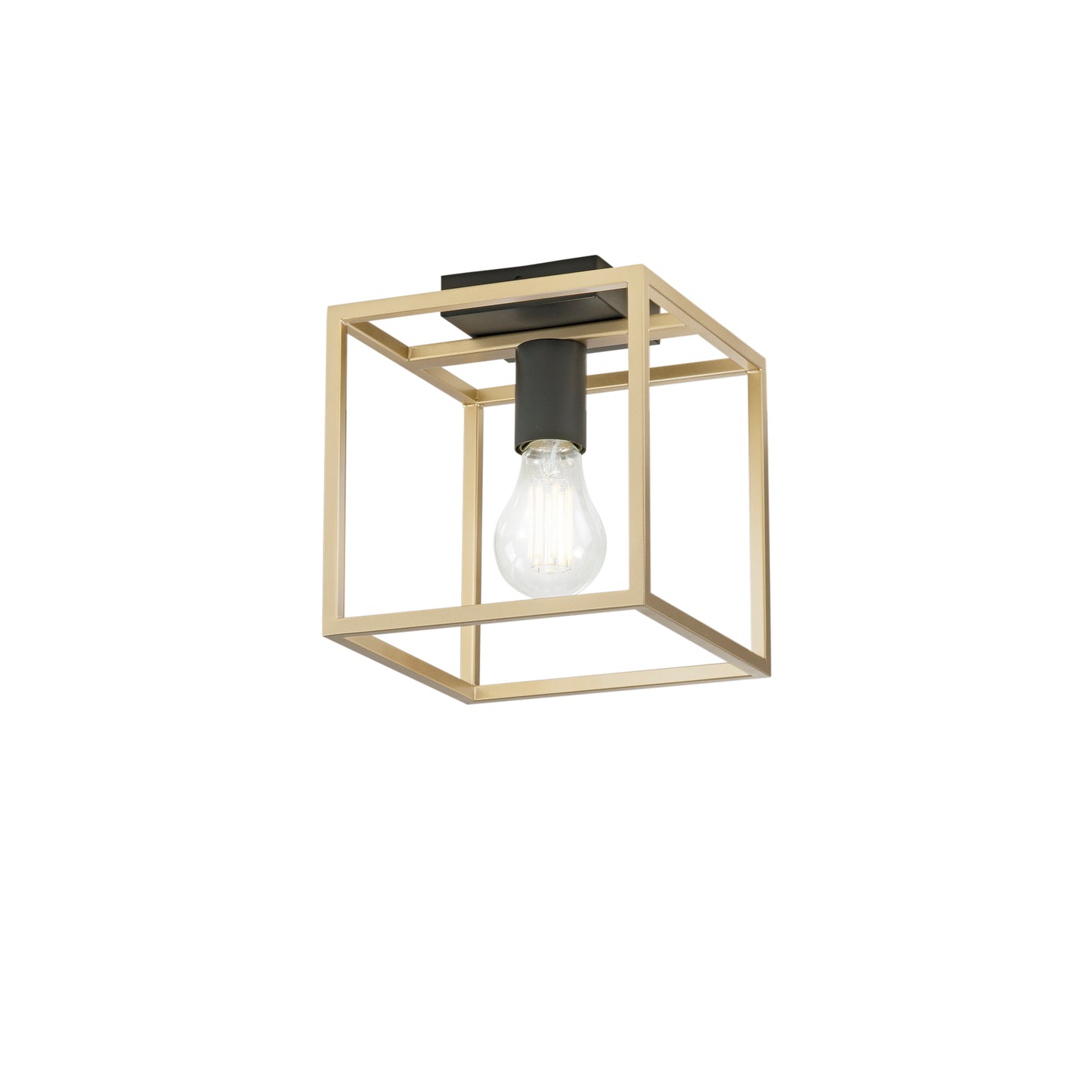 Plafoniera KIMERA in metallo nero e oro 1 luce