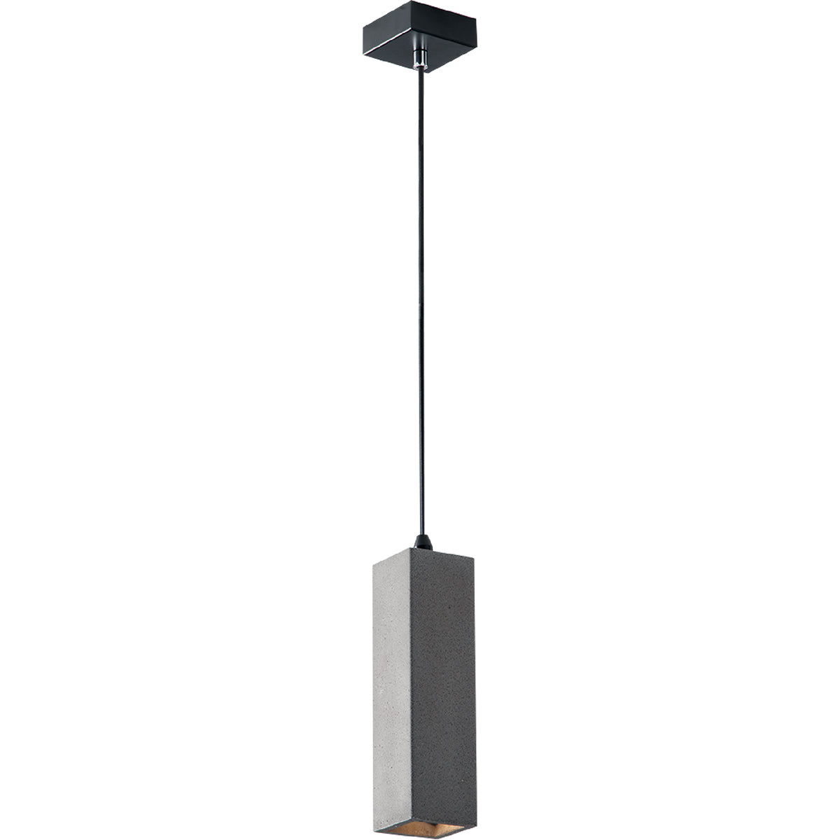 Sospensione KRUK quadrata in cemento grigio