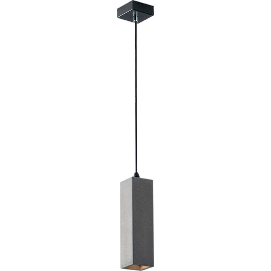 Sospensione KRUK quadrata in cemento grigio