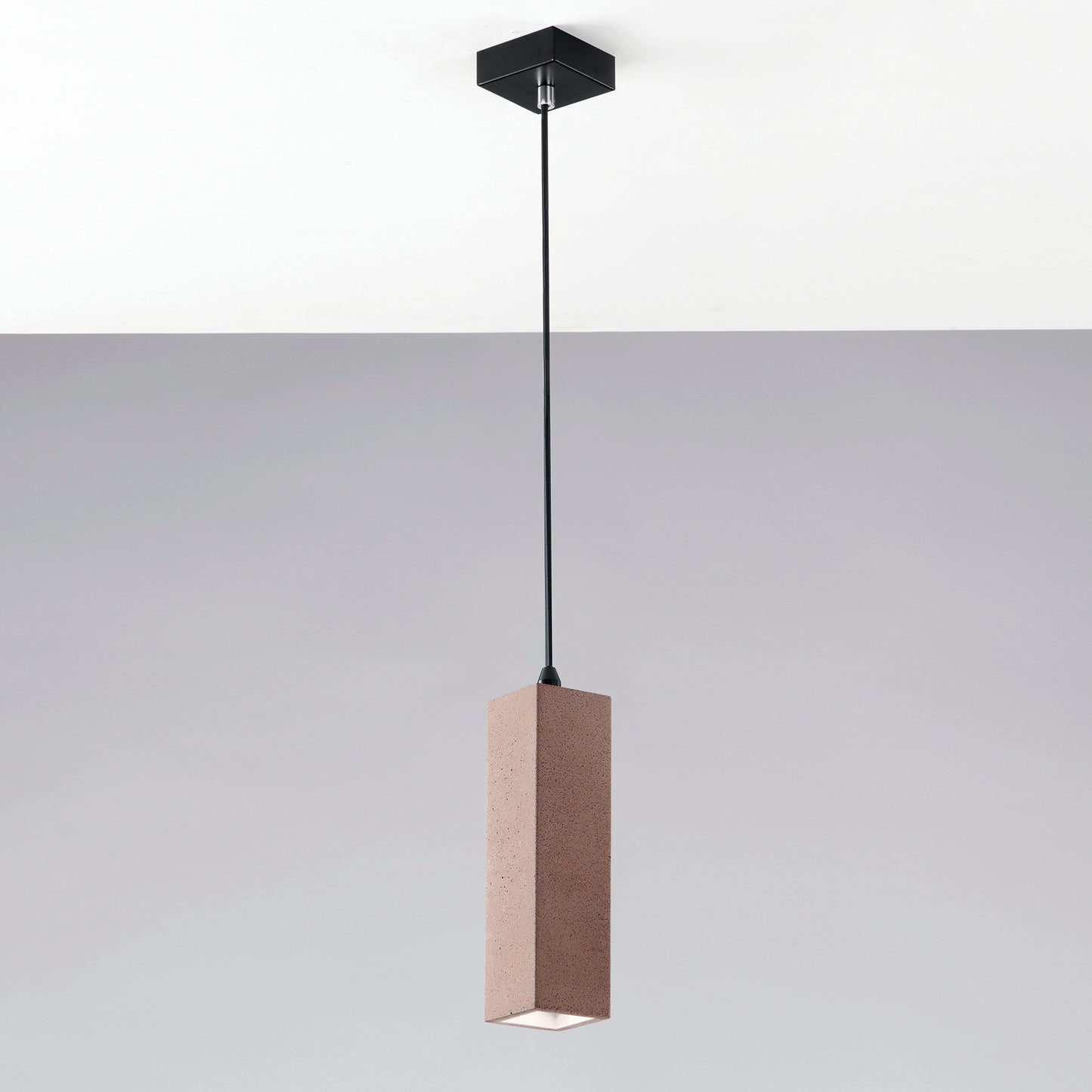 Sospensione KRUK quadrata in cemento mattone