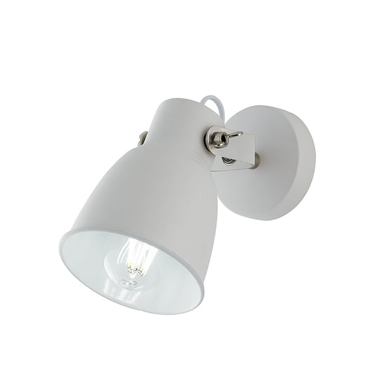 Plafone LEGEND in metallo bianco con finiture nichel