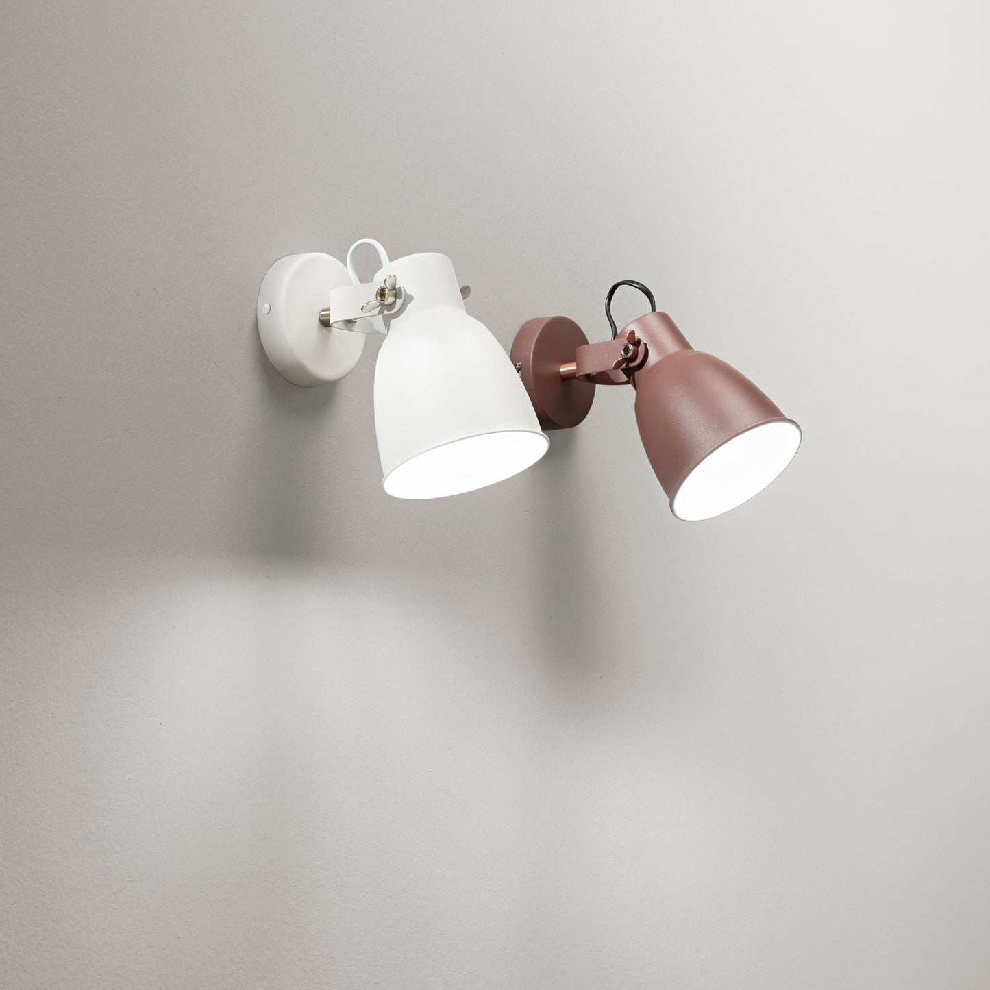 Plafone LEGEND in metallo bianco con finiture nichel