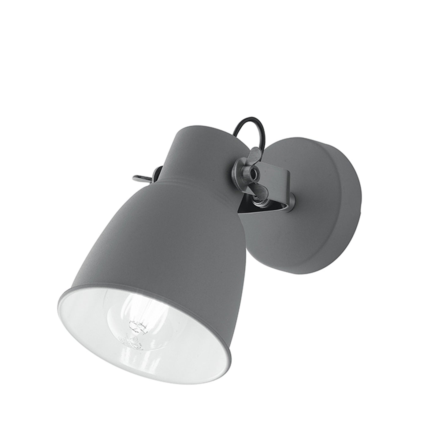 Plafone LEGEND in metallo grigio orientabile con interno bianco